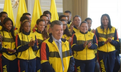 Santos deseó a la delegación colombiana 