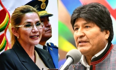 Los expresidentes Jeanine Añez y Evo Morales. / Fotocomposición: