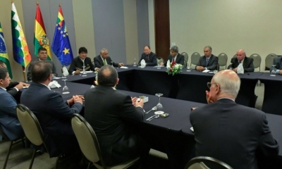 Morales y los gobernadores/Foto. ABI