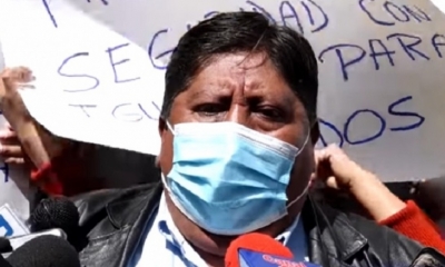 Secretario ejecutivo de la Central Obrera Regional (COR) de El Alto, Carlos Grimaldi López