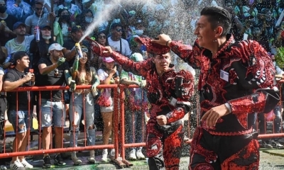 Los caporales animan la fiesta, en el Corso de Corsos 2022.