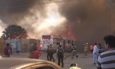 Tres familias bolivianas resultaron afectas en el incendio/Foto. RRSS