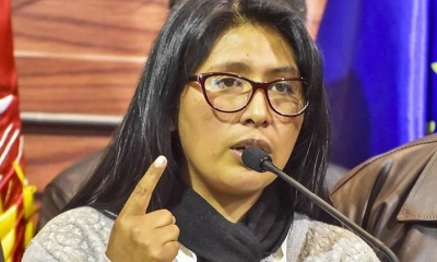 La presidenta del Senado, Eva Copa