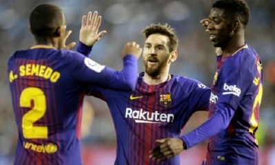 Los jugadores del Barza esperan celebrar el título. Foto: Reuters