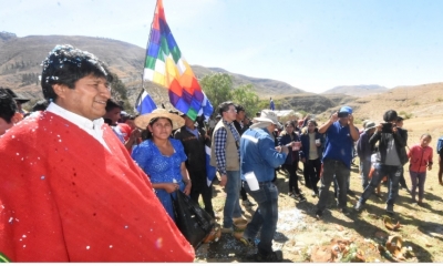 Evo Morales en Vila Vila/Foto. ABI