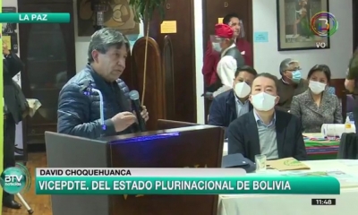 Vicepresidente, David Choquehuanca.