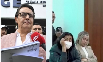 Fernando Villavicencio y Day Vásquez con Nicolás Petro en audiencia