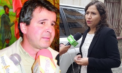 Carlos Bru ex alcalde de Yacuiba y la Ministra Ariana Campero/Foto. Kandire.bo