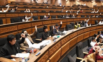 Los asambleístas nacionales durante una sesión en la Cámara de Diputados. | @Diputados_Bol