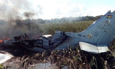 La avioneta de la FAB accidentada en Beni. Foto: FAB.