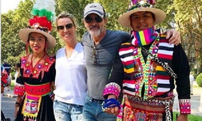 Antonio Banderas con la comunidad boliviana en Madrid/Foto. RRSS