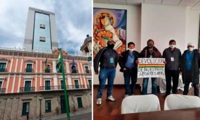 Protesta en la Casa Grande. | Erbol