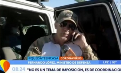 El ministro de Defensa, Fernando López. | Captura de pantalla