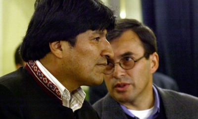 Foto/ Archivo: El expresidente Evo Morales y Juan Ramón Quintana