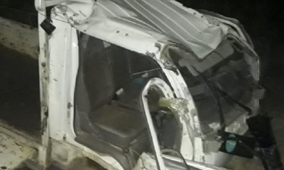 Así quedó la camioneta siniestrada/Foto. EP