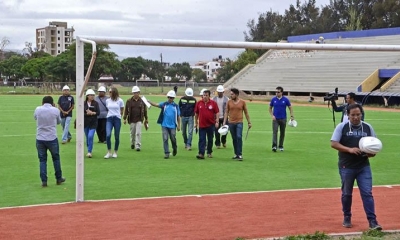 La delegación recorre los campos deportivos/Foto. RRSS