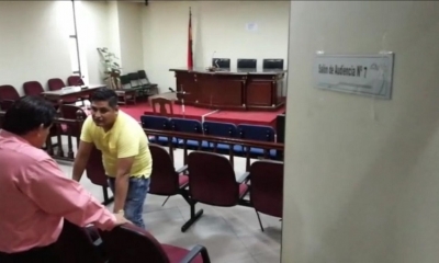 La audiencia fue suspendida para hoy sabado