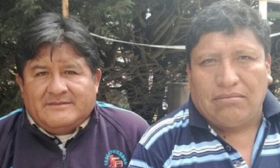 Dirigentes Édgar Tola y Pedro Quispe estuvieron entre quienes no entraron a la reunión. 