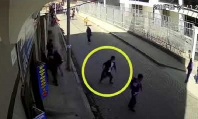 Durante la movilización de los estudiantes. Foto: captura de video