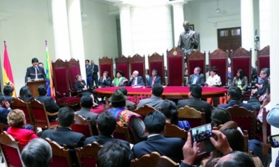 Acto. La inauguración del año judicial de la presente gestión.