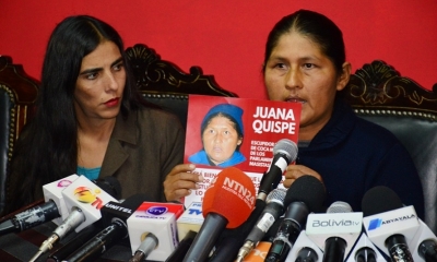 La diputada Juana Quispe. (d)