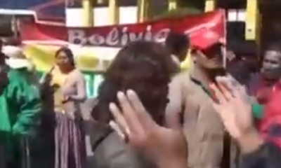 Ambos seguidores intercambiaron insultos/Foto. Captura de pantalla