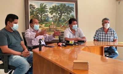 Los dirigentes de los cañeros reclaman por el cierre de las exportaciones. / Foto: Concabol.