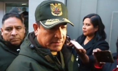 Yuri Calderón, comandante de la Policía/Foto. Captura de pantalla