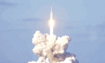 The Falcon Heavy/Foto. Captura de pantalla