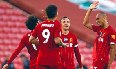 Jugadores de Liverpool festejan la victoria ante Crystal Palace. | rionegro,com,ar