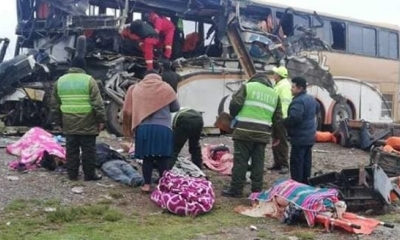 Así quedaron las flotas en el accidente/Foto. RRSS