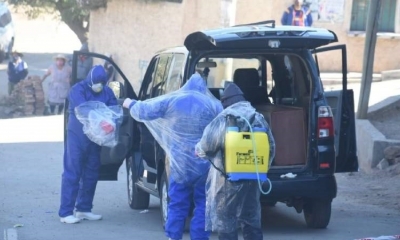 El cuerpo fue levantado por la funeraria después de casi 24 horas. Foto: Los Tiempos