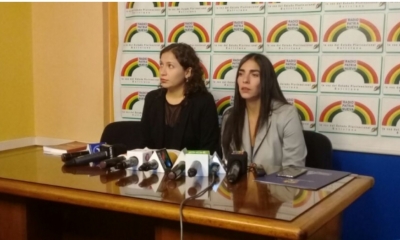 La ministra Ariana Campero y la presidenta de Diputados, Gabriela Montaño