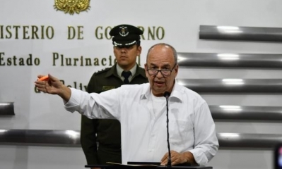 Foto / Archivo :El ministro de Gobierno, Arturo Murillo