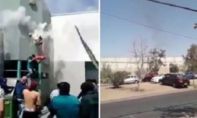 Los prisioneros causaron desmanes dentro del penal. | Fuente: @INF0SCHILE/Telesur