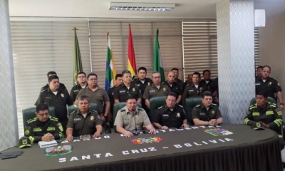 Conferencia de prensa del comandante Erick Holguín