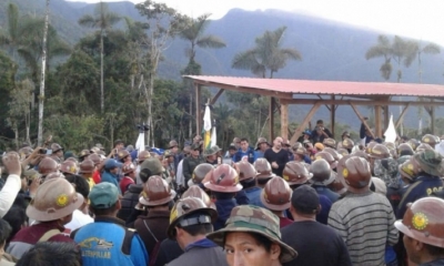 El Defensor del Pueblo en la negociación en Arcopongo. Foto: Defensoría del Pueblo