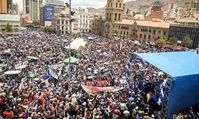 Miles de personas apoyaron a Evo Morales/Foto. RRSS