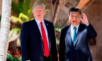 Donald Trump junto a su homólogo chino Xi Jinping. | Fuente: Foto: AFP