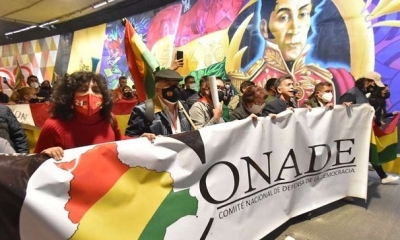 Marcha del Conade en La Paz 