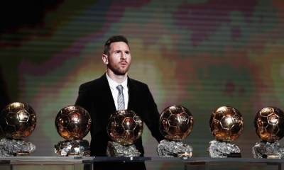 Lionel Messi durante la premiación del Balón de Oro, en el 2019. | EFE