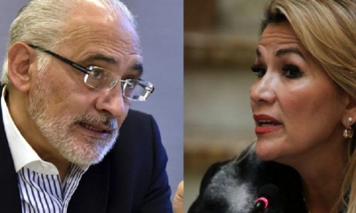 Carlos Mesa y Jeanine Áñez.