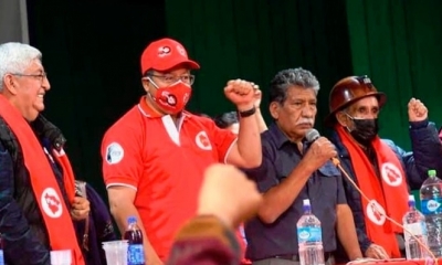 Foto/ Archivo: Luis Arce en un congreso del PS-1 
