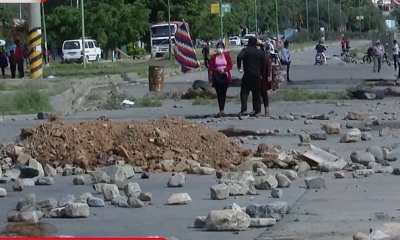 Bloqueo en Avenida Petrolera, Cochabamba.