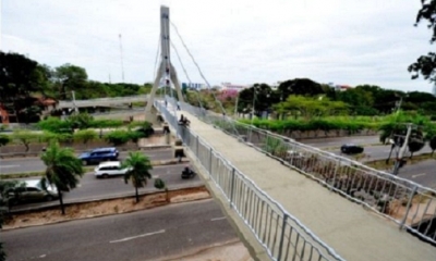 Así se ve el nuevo puente que será entregado este miércoles. Foto: EL DEBER