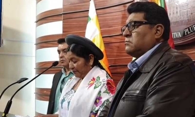 Representantes de las tres bancadas se pronunciaron en conjunto