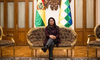 La presidenta del Senado, Eva Copa. 