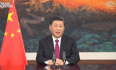 El presidente chino Xi Jinping participa del foro de Davos por videoconferencia. | EFE