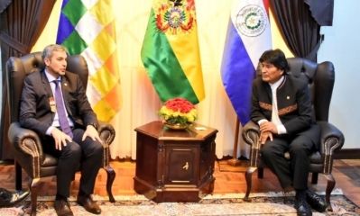 Mario Abdo Benítez, presidente de Paraguay y Evo Morales/Foto. RRSS