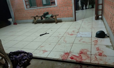 Así quedó el puesto militar/Foto. RRSS